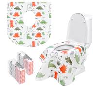 Homgaty 20 PZ Copriwater Usa e Getta, Copri Water Wc Usa e Getta Wc Portatile Bambini Impermeabile da Viaggio e Addestramento Vasino/L (Dinosauro)