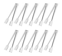 Homgaty, set di pinze da cucina, 10 pezzi, in acciaio inox, da 7 pollici, per dolci, per cubetti di ghiaccio, per matrimoni, feste, barbecue, picnic, buffet (2)