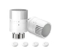 HOMGEN 2 Pezzi Testa Termostatica M30 x 1.5 Valvole Termostatiche per Radiatore 5 Livelli di Modulazione Testina di Ricambio per Valvola Termostatica TRVcon Filetto M 30 x 1.5