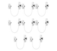 HOMGEN Limitatori di apertura per finestre, 8 pezzi, serrature di sicurezza per bambini, per finestre di sicurezza in PVC con viti e chiavi, perfette per finestre e porte