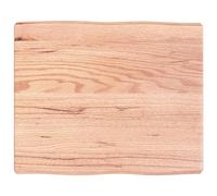 Homgoday 60 x 50 x 6 cm Light Brown Solid Oak Tabletop, Live Edge Design, Replacement Coffee Table, Dining Table, Desk Top, Durevole & Elegant Wood Surface