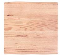 Homgoday 60x60x6 cm Light Brown Solid Oak Tabletop, Live Edge Design, Perfect Replacement for Kitchen Coffee Tavolo, Dining Tavolo, Oro Desk Surface