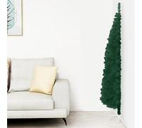 Homgoday Albero Natale Artificiale Sottile a metà Supporto Verde 150 cm, Decorazioni Natalizie, Albero di Natale, Natale Artificiale Sottile Supporto