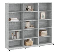 Homgoday Armadietto Libreria Vetrina, Libreria Verticale Salvaspazio Libreria Scaffale, Mobile Porta CD Libreria da Terra per Soggiorno Camera Ufficio, Grigio Sonoma 102x23x89,5 cm in Multistrato