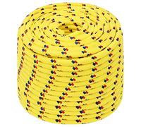 Homgoday Arredo Corda per Barca Gialla 14 mm 50 m in Polipropilene,Arredo Corda Nautica, Corda da Lavoro, Corda Multiuso per attività All'aperto, Corda Nautica, Corda Multiuso