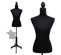 Homgoday Busto Sartoriale Donna Manichino Femminile Nero, Decor da Mobili da Interni per Soggiorno Ufficio Camera da Letto