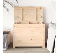 Homgoday Contenitore Portaoggetti 60x32x45,5 cm Legno Massello Pino, Mobili Cassapanche e Bauli per Esterni, Contenitore da Giardino, Porta Attrezzi da Giardino, Pouf da Esterno