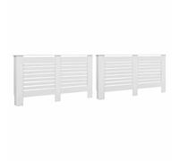 Homgoday Coperture per Radiatori 2 pz Bianche 152x19x81,5 cm in MDF, Decorazione per La Casa Ripiano di Stoccaggio Rivestimento Copertura per Radiatore Termosifone per Soggiorno Camera da Letto