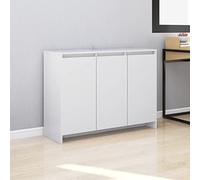 Homgoday Credenza Bianca 102x33x75 cm in Truciolato, Armadietto Armadio Ripostio, Ripiani per Armadio Armadietto Interno, Mobili da Giardino,Portascope per Bagno Interno Casa