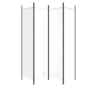 Homgoday Divisorio a 4 Pannelli Bianco 200x200 cm Tessuto, Divisorio per Ambienti, Paravento da Interno Decorativi, Separé Divisorio Pannelli Divisori per Interni Casa