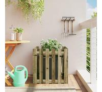 Homgoday Fioriera Giardino a Recinzione 60x60x60 cm in Pino Impregnato, Fioriera Grigliato per Giardino, Fioriera da Esterno,Fioriera Balcone
