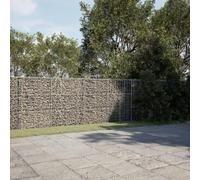 Homgoday Gabbione con coperchio, in pietra, per giardino, 900 x 50 x 150 cm, in ferro zincato