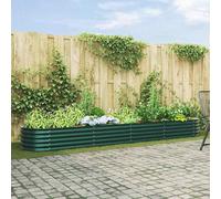 Homgoday Letto rialzato da giardino Verde 400 x 80 x 44 cm Acciaio