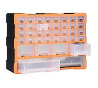Homgoday Mobile Contenitore con 40 Cassetti 52x16x37,5 cm, Modulare Cassettiera Porta Viti, Cassetti Scaffale Divisori Organizzatore per Viti, Scaffale per Giocattoli per Cameretta, Soggiorno