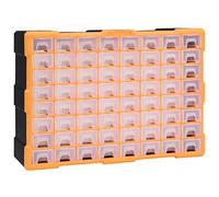 Homgoday Mobile Contenitore con 64 Cassetti 52x16x37,5 cm, Modulare Cassettiera Porta Viti, Cassetti Scaffale Divisori Organizzatore per Viti, Scaffale per Giocattoli per Cameretta, Soggiorno