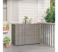 Homgoday Mobile Portaoggetti da Giardino Grigio 100x55,5x80cm Polyrattan, Armadietto Armadio Ripostio, Ripiani per Armadio Armadietto Interno, Mobili da Giardino,Portascope per Bagno Interno Casa
