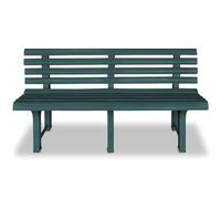 Homgoday Panchina da Giardino 145,5 cm, in Plastica Verde, Resistente e Facile da Pulire