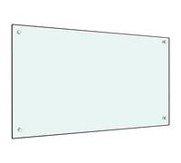 Homgoday Paraschizzi da Cucina, Protezione Resistente al Calore e ai Graffi per Fornelli, Pannello Decorativo da Parete Antigraffio, Protezione per Piastrelle, Facile da Pulire, Bianco 90x50 cm, Vetro