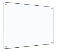 Homgoday Paraschizzi da Cucina, Resistente al Calore e ai Graffi, Pannello Decorativo da Parete per Cucina, Protezione per Piastrelle, Paraspruzzi Trasparente 80x60 cm, Vetro Temperato