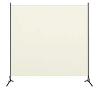Homgoday Paravento a 1 Pannello Paravento da Esterno Paravento da Interno Pannelli Divisori Separe Divisorio Interno Separe Divisorio Esterno Divisorio per Ambienti Paravento Bianco Crema 175x180 cm