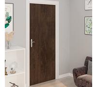 Homgoday Pellicole Autoadesive per Porte 2 pz Rovere Moro 210x90 cm PVC, Mobili per Casa Interno Esterno Soggiorno Camera da Letto