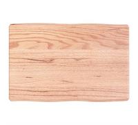Homgoday - Piano del tavolo in legno di quercia marrone chiaro, 60 x 40 cm, rovere massiccio trattato, design con bordi vivi, ricambio perfetto per tavolino, tavolo da pranzo, superficie della