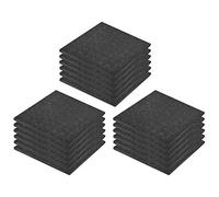 Homgoday Piastrelle Anticaduta, Piastrelle Giardino per Esterni, Giardino, Terrazza, Pavimento Tappeto Parco Giochi, Piastrella Gomma Antitrauma 18 pz in Gomma 50x50x3 cm Nere
