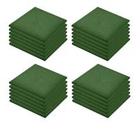 Homgoday Piastrelle Anticaduta, Piastrelle Giardino per Esterni, Giardino, Terrazza, Pavimento Tappeto Parco Giochi, Piastrella Gomma Antitrauma 24 pz in Gomma 50x50x3 cm Verde