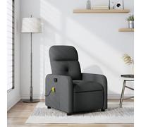 Homgoday Poltrona Massaggiante Reclinabile Grigio Scuro in Tessuto, Arredo Mobili Poltrona Massaggiante Poltrona Reclinabile Relax, Sedia da Massaggio Poltrona Relax Tutto Il Corpo STYLE374207