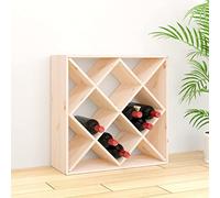 Homgoday Portabottiglie 62x25x62 cm in Legno Massello di Pino, Portabottiglie Vino, Cantinetta Vino, Porta Bottiglie di Vino, Porta Vini, Mobiletto Portavini