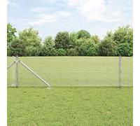 Homgoday Recinzione con Pali. Argento 0.4 x 100 m Acciaio