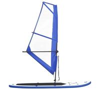 Homgoday Set Tavola Gonfiabile da SUP con Vela Blu e Bianco, Funzionale e Portatile