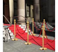 Homgoday Set Transenne Separacode VIP 3 pz in Aiaio Inox Oro, Mobili per Casa Interno Esterno Soggiorno Camera da Letto