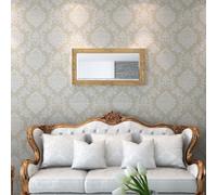 Homgoday Specchio da Parete Stile Barocco 100x50 cm Dorato, Specchio da Bagno, Specchio Vanity Bagno, Specchio da Parete da Bagno