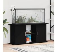 Homgoday Supporto per acquario con scomparti e ripiani, armadietto per acquario, mobile per acquario, mobile per acquario, mobile per terrario, colore nero, 121 x 41 x 58 cm, materiale legno
