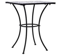 Homgoday Tavolino da Bistrot con Mosaico Blu e Bianco 60 cm in Ceramica, Design Elegante