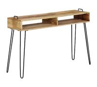 Homgoday Tavolo Consolle in Legno Massello di Mango 115x35x76 cm, Arredo Mobili Mobili da Interni per Soggiorno Ufficio Camera da Letto