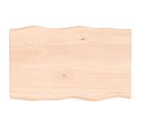Homgoday - Tavolo in legno di quercia, 80 x 50 cm, non finito, design con bordo vivo, ricambio per tavolo da pranzo, superficie della scrivania, durevole ed elegante
