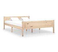 Homgoday Telaio per letto in legno di pino massiccio 160 x 200 cm, letto con doghe, adatto a un materasso da 160 x 200 cm, telaio per letto a piattaforma per camera da letto, adulti C