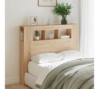 Homgoday Testiera LED Rovere Sonoma 120x18,5x103,5 cm Legno Multistrato, Arredo Testiera Letto, Testiera del Letto Matrimoniale, Schienale per Letto E Divano