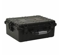 Homgoday Valigetta universale per merci pericolose, valigetta per attrezzi, con gommapiuma, colore nero, 55 x 43 x 21 cm
