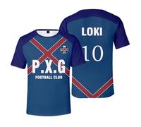 Homidam Cosplay Anime Blue Lock T-Shirt Unisex Girocollo Maglietta a Maniche Corte Cosplay Tees Tops(Navy 10 Loki,L)