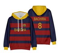 Homidam Unisex Cosplay Anime Blue Lock Manica Lunga Felpa con Cappuccio Cosplay con Canguro Tasca(Red 8 Bachira,S)