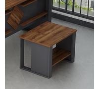 Homidea Boss - Tavolino moderno con ripiano, 60 x 45 x 43,6 cm (rovere antracite)