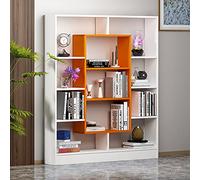 HOMIDEA VENUS Libreria - Scaffale per libri - Scaffale per ufficio/soggiorno dal design moderno (Bianco/Arrancio)