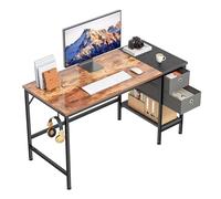 HOMIDEC Scrivania per computer, tavolo da ufficio con cassetti scrivania per scrittura di studio per la casa con ripiani di stoccaggio, scrivanie e postazioni di lavoro per ufficio a casa camera da