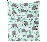 Homieblanket Coperta Opossum per ragazzi e ragazze, con simpatico design a tema opossum, coperta stampata per bambini, sedia divano, coperta calda e morbida, 101,6 x 127 cm