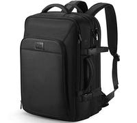 HOMIEE Zaino Viaggio Uomo 50L Zaino Aereo Valigia Bagaglio a Mano Borse Cabina Zaini Port PC 18 Pollici Espandibile Impermeabile Zainetto per Laptop Università Lavoro d'affari (Nero)