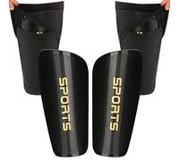 HOMIKLSA Parastinchi per bambini da calcio, da uomo, con tasca ottimizzata, parastinchi a lunga durata, per evitare lesioni sportive (S)