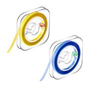 Homiladi - 2 rotoli di lime per denti dentali e strisce abrasive, nastro dentale per denti affilati e denti scheggiati, lucidatrice professionale e carta vetrata per digrignare i denti (giallo, blu)